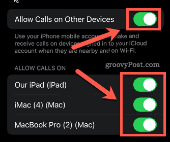 iphone allow calls